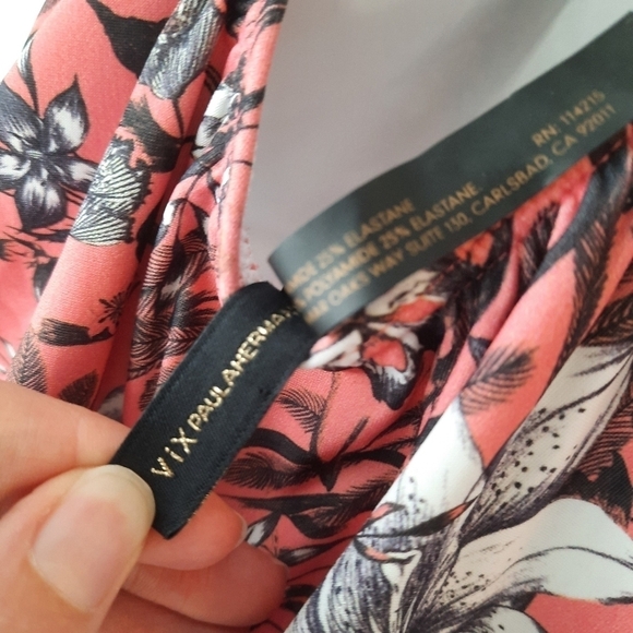 Vix Paula Hermanny Floral One Piece Swimsuit S - Picture 9 of 9